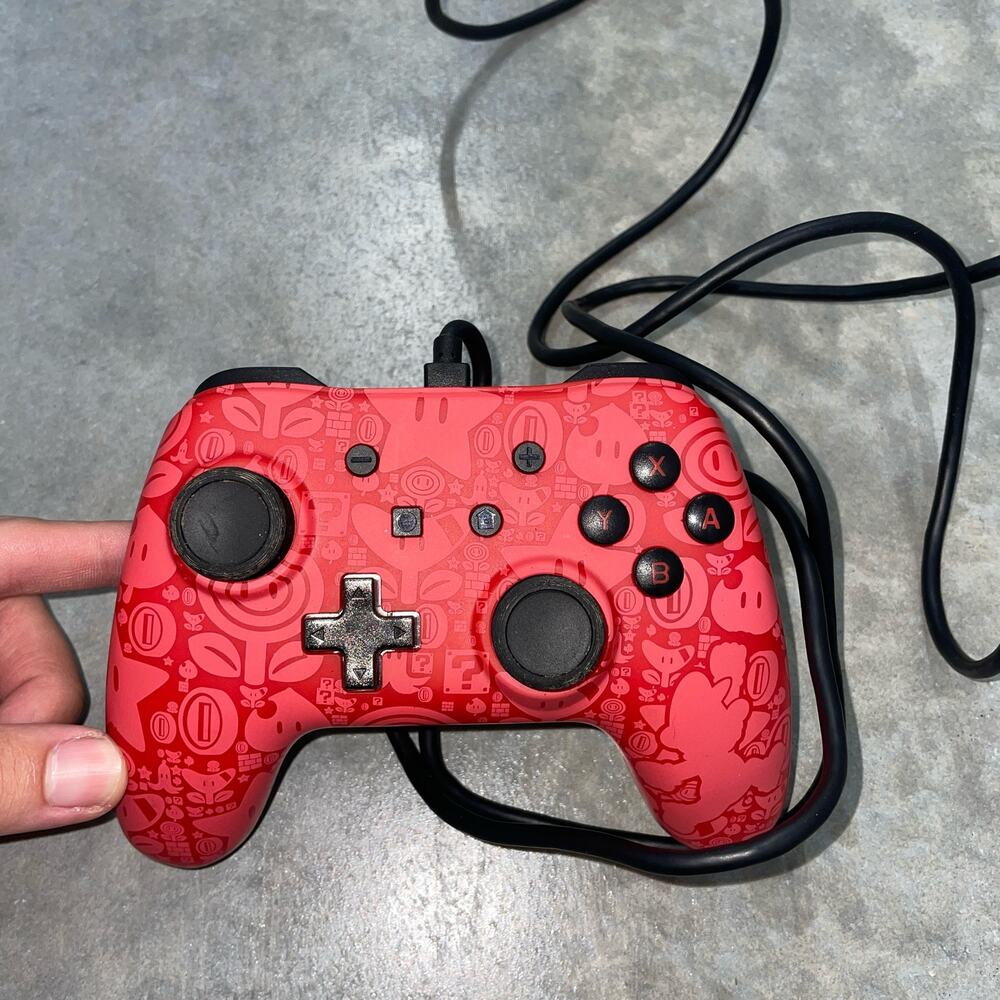 PowerA Controller for Nintendo Switch Super Mario Red, Wired, 1502684-01